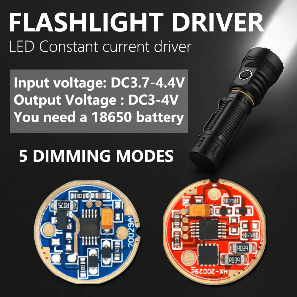 1 pz LED Driver 3W 5W 10W 18W Driver a corrente costante 17mm DC3-4V per faro torcia lampada perline 5 modalità/1 modalità trasformatori