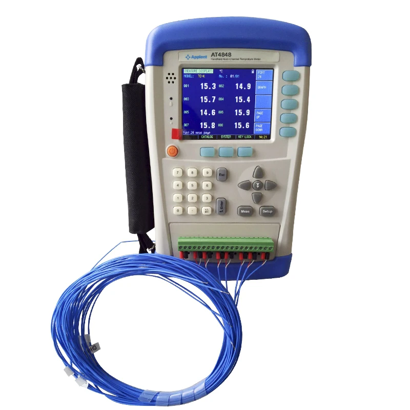 Instrumento probador de temperatura AT4832, grabador de datos multicanal, AT4840, AT4848, AT4856, AT4864