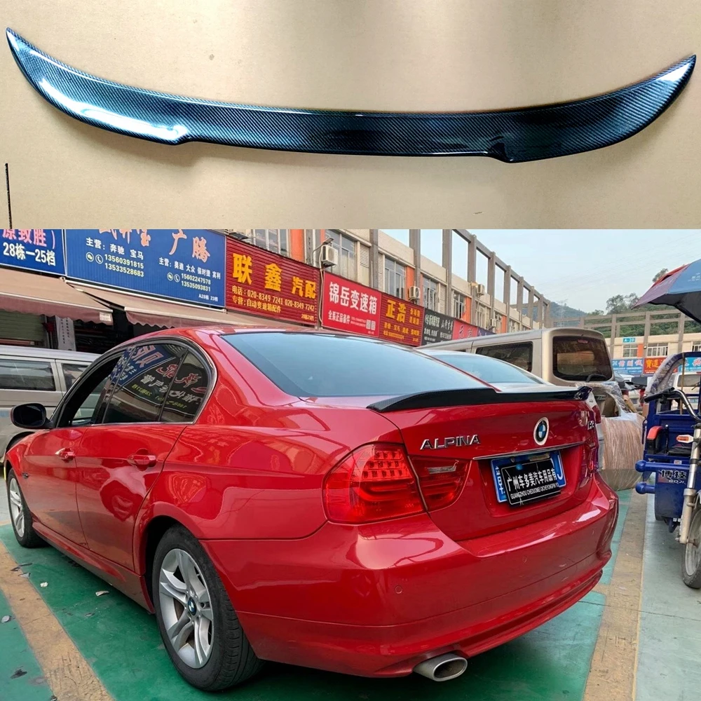 

Car Styling Carbon Fiber Rear Roof Spoiler Trunk Lip Boot Wing For bmw E90 M3 318i 320i 325i 330i 2005-2011 E90 sedan