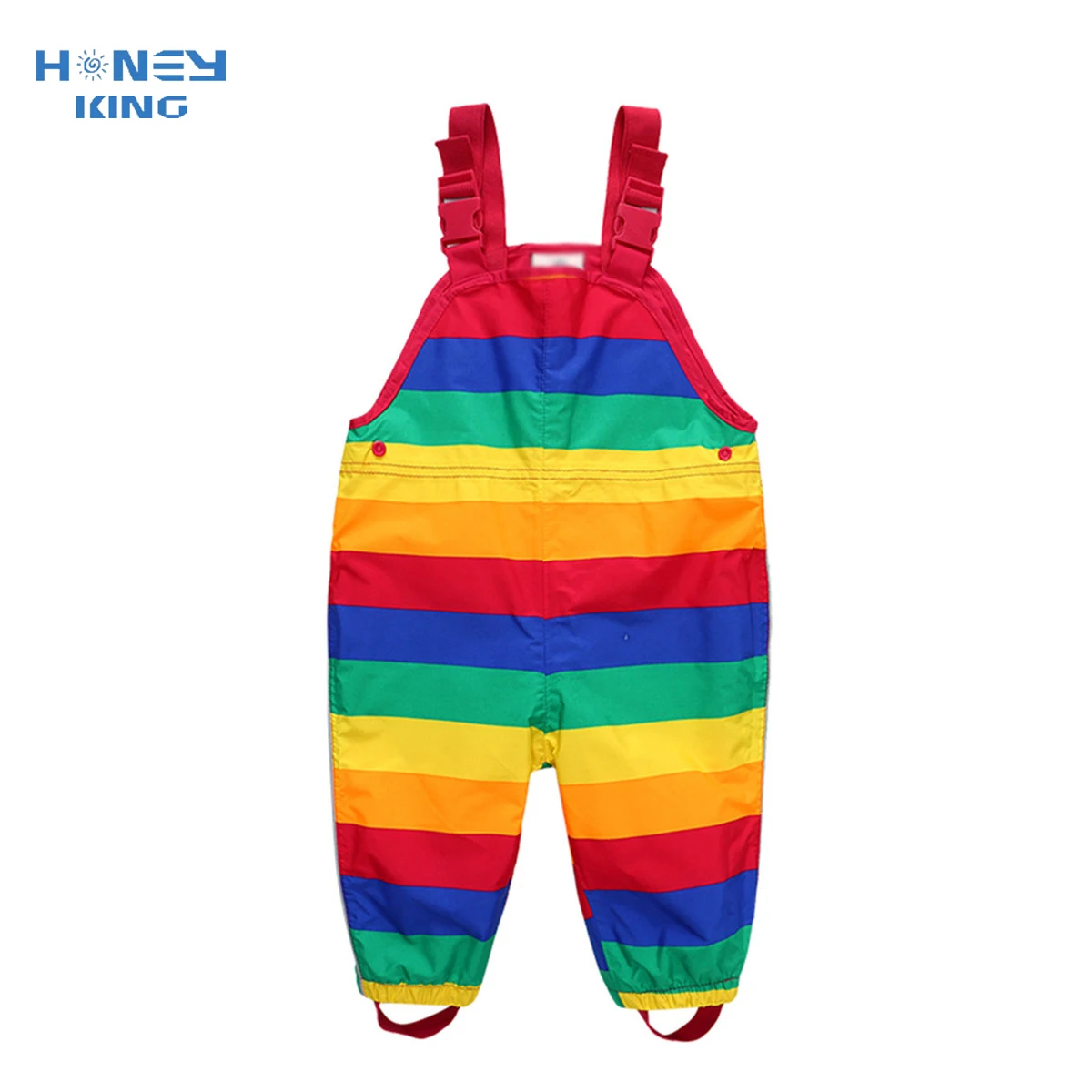 HONEYKING Kids Jumpsuit For Boys Toddler Outdoor Clothes Colorful Waterproof Rain Pants Baby Girl Overalls For Children