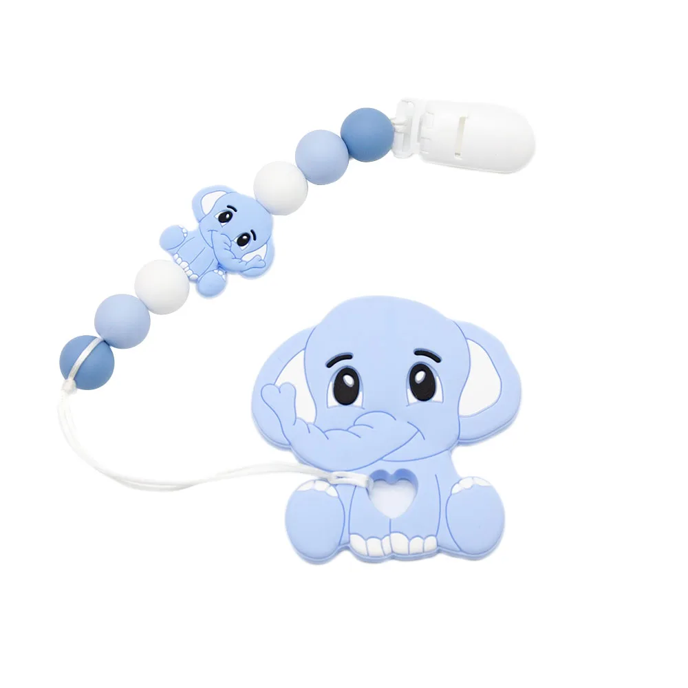 Cute-Idea Silicone massaggiagengive fatto a mano ciuccio clip titolare catena animale BPA roditori gratuiti dentizione Food Grade infantile