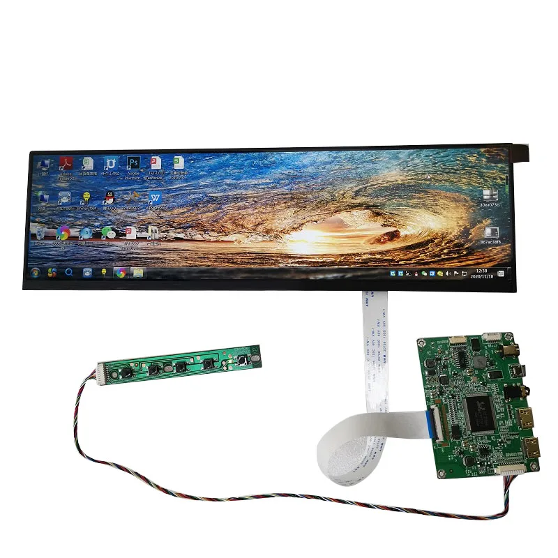 

12.6-inch NV126B5M-N41 EDP40P 1920X515 IPS LCD control panel, suitable for shopping mall, car navigation, shelf reservation