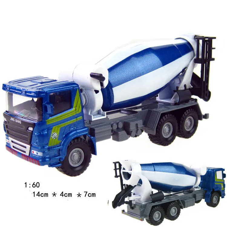 High simulation alloy cement concrete truck model,1:60 mixer truck construction truck toy,sold in original packaging