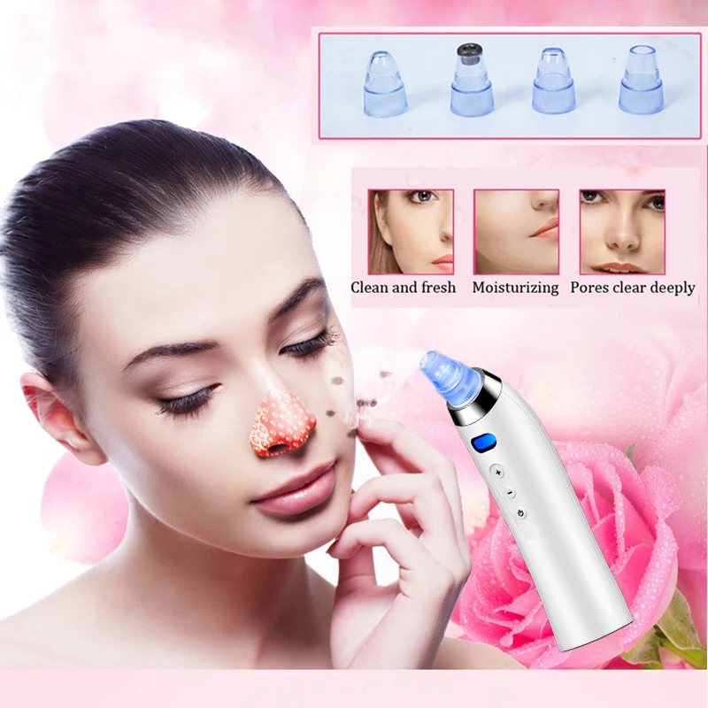 Electric vacuum nostril suction blackhead acne remover facial skin cleaning pores microdermabrasion skin care beauty machine