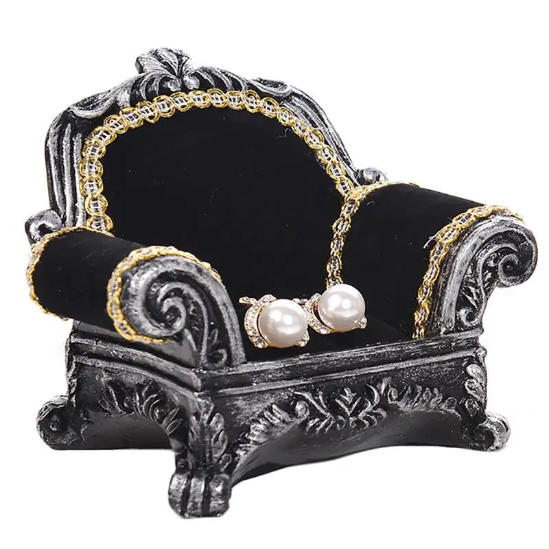 

Fashion Jewelry Display Holder Vintage Sofa Jewelry Ring Holder Ring Display Stand Jewelry Ring Earrings Storage Display