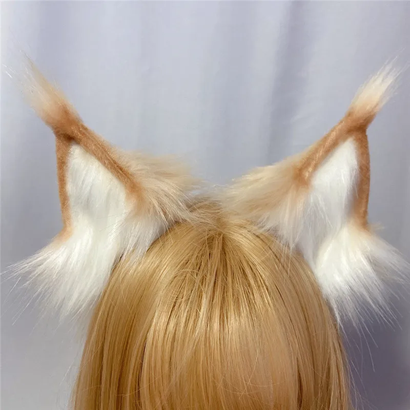 

Handmade Work Fox Cat Ears Beast Ear Hairhoop Hairbands Headband Headwear Cosplay Accessories