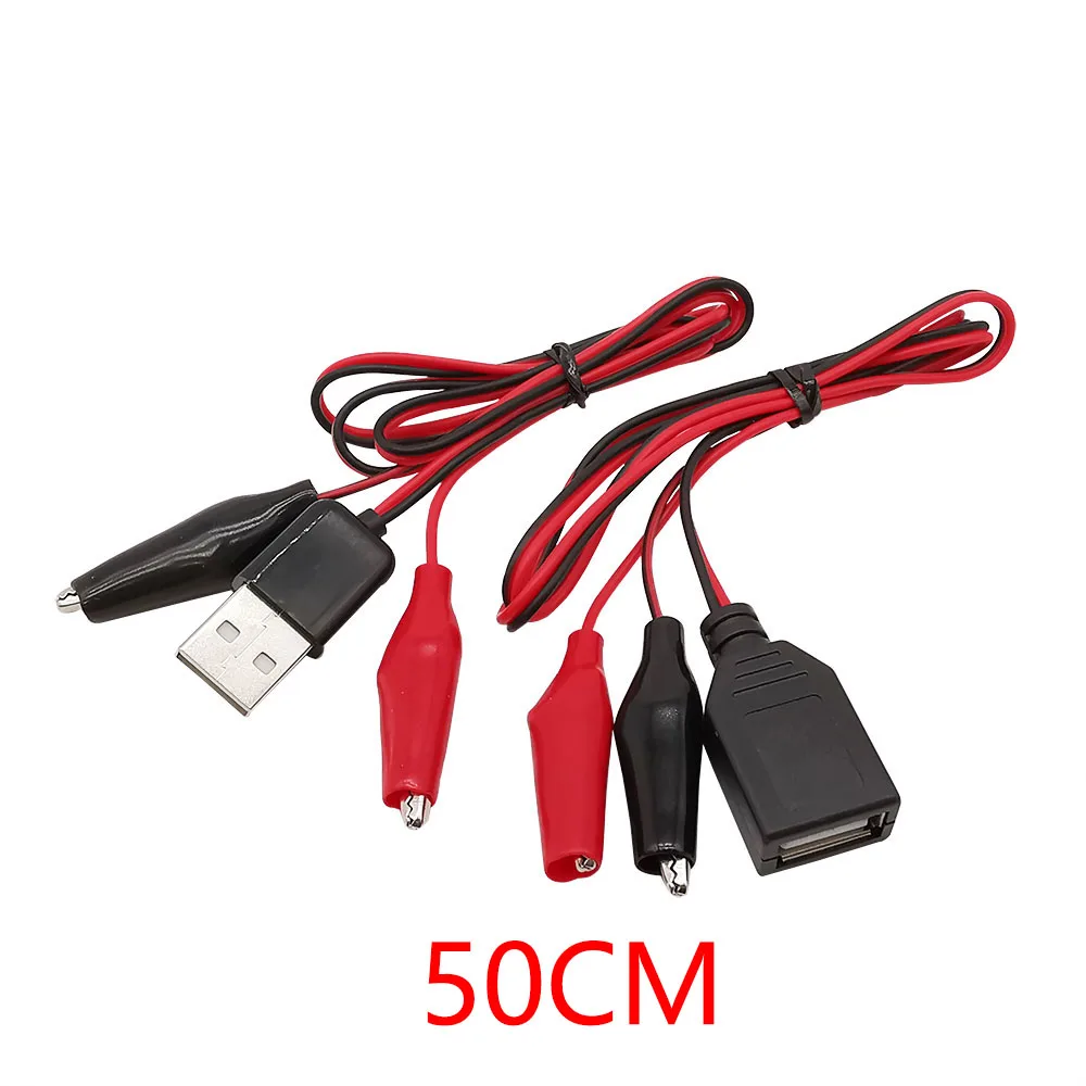 Alligator Clips to Banana Plug/USB Male Female/DC Power Plug Crocodile Clip Test Cable Lead Probe for Measure Multimeter Tools