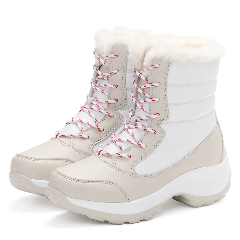 Stivali da donna scarpe da donna calde stivali da neve impermeabili invernali stivaletti con fondo spesso in peluche piattaforma Botas Mujer