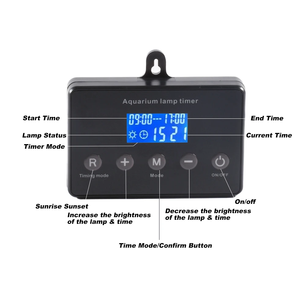 Digital Timer for Aquarium Light Control 12-24V Home Fish Tank Led Light Dimming Modulator Accessories Fish Bowl Light Timer