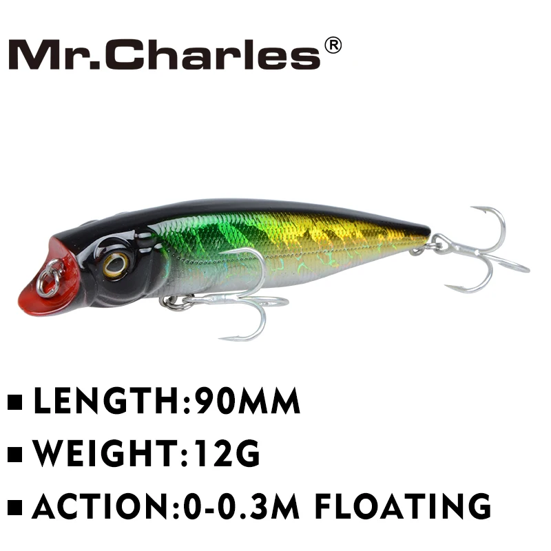 Mr.Charles CMC031 fishing lure 90mm/12g 0-0.3M floating shad VIB Lures Isca Fins Hard Baits Crankbait Leurre Wobbler