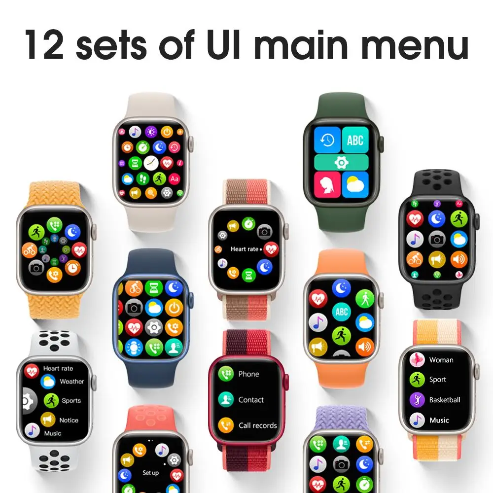 Vai! Originale IWO W27 Pro W37 Pro W27 MAX Smart Watch Serie 7 Uomo Donna Chiamata Bluetooth Ricarica wireless Quadrante personalizzato Smartwatch