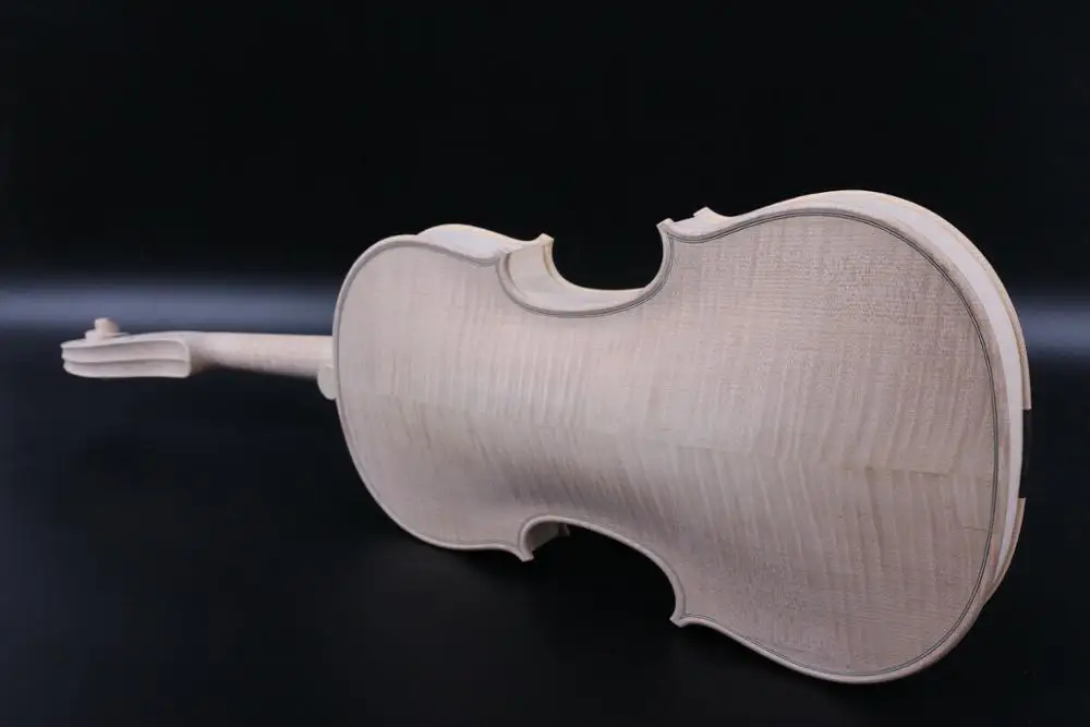 Professional Unfinished Violin 4/4 Flame Maple Violin Spruce Handmade