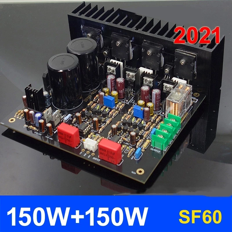 Imagem -03 - Montado m4 Duplo Canal 150w Placa Amplificador Estéreo Imitado Sugden Sf60 Circuito