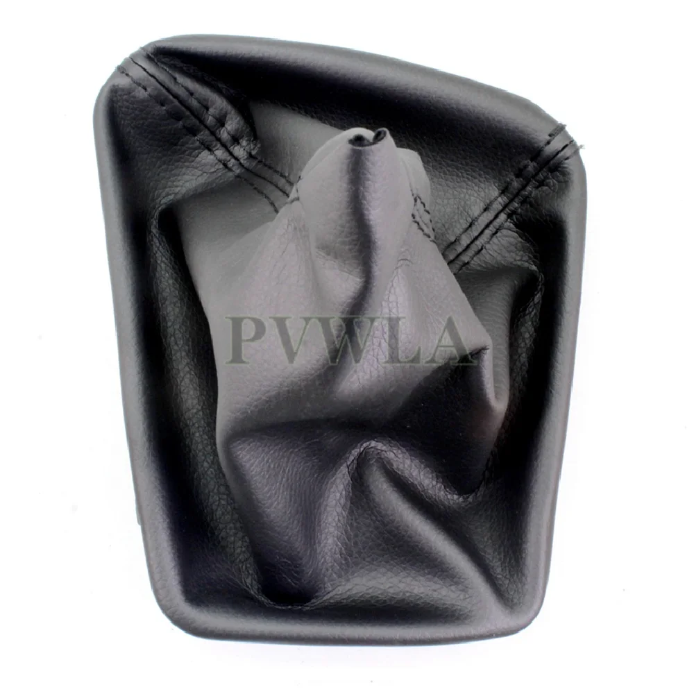 The Car Shift Gear Stick Manual Shift Boot Black Leather Boot With Frame For BMW E30 E36 E39 E46 E90-93