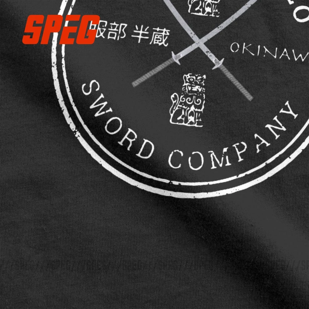 Hattori Hanzo Sword Kill Bill okinawa T Shirt Men\'s Pure Cotton Vintage T-Shirts samurai kamon japan Short Sleeve Clothing 6XL