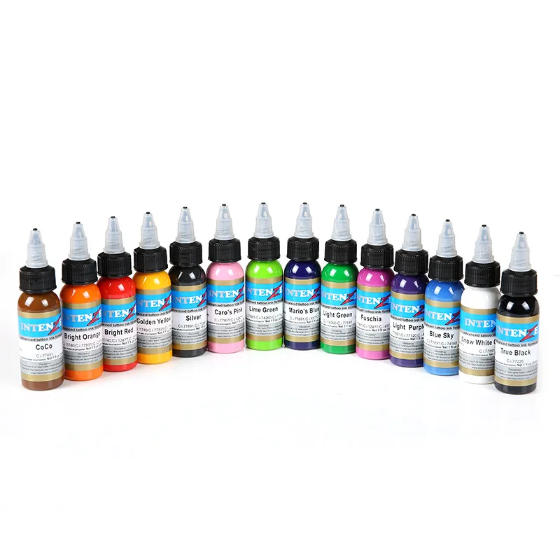 Permanent makeup pigment color tattoo ink kit 14 colors micropigment makeup bloodline tattoo pigment set 30ML