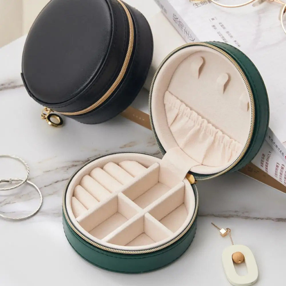 

Jewelry Box Jewelry Case Boxes Waterproof Portable Lightweight Exquisite Round Shape Jewelry Storage Holder for Women