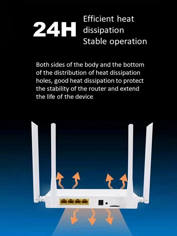 HUASIFEI 4G Lte Wi-fi Router 3G/4G MTK7628KN CPU 4G Internet Nirkabel Router 300Mbps 4 * 5dBi Antena Wifi Router dengan Kartu Sim