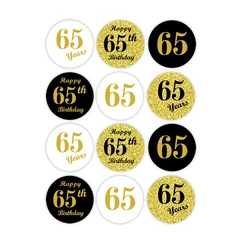 65,85Years Old Happy Birthday Theme Party Anniversary Celebration Activity Decoration 120PC 4CM
