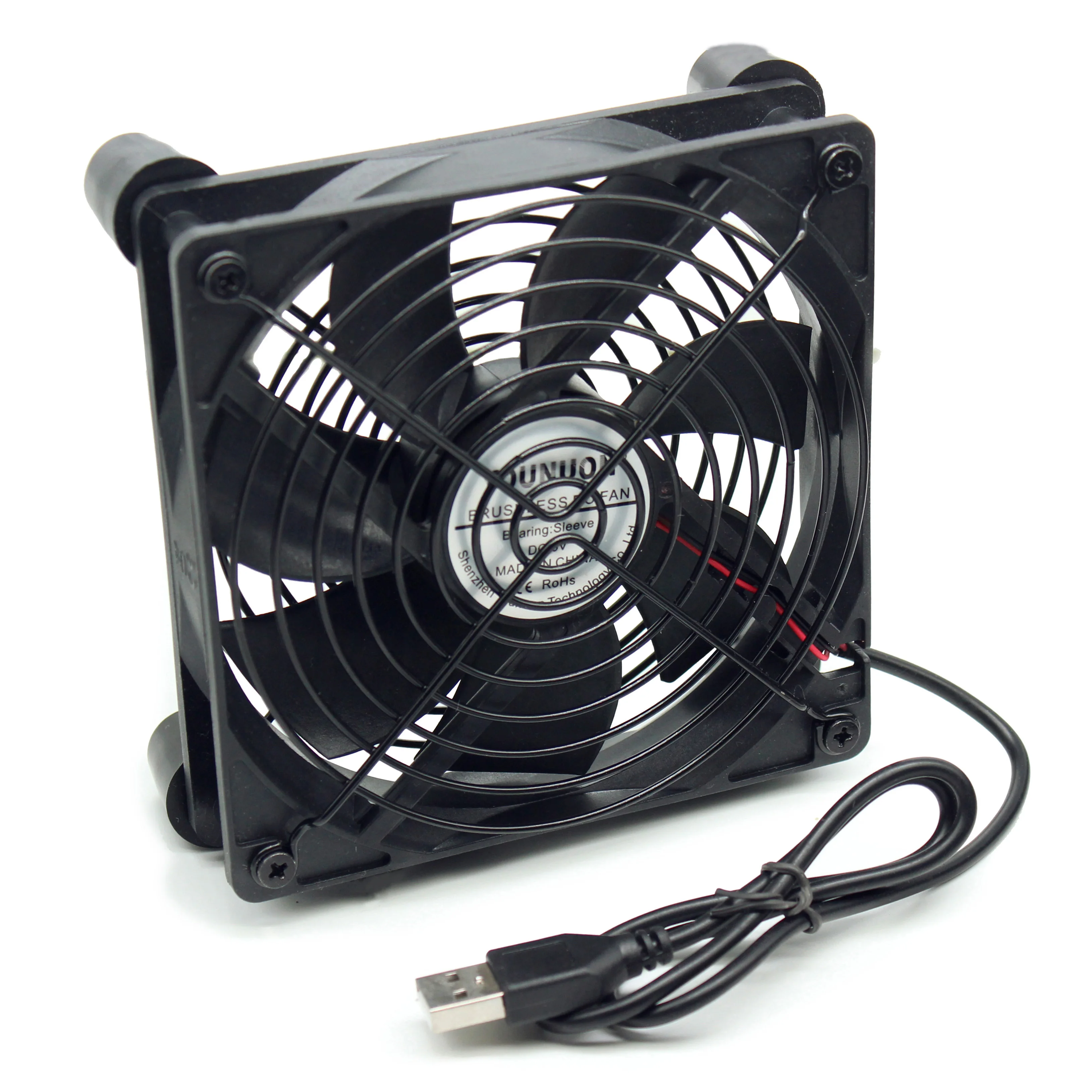 YOUNUON 120mm 140mm 240mm 5V USB Router Fan TV Box Cooler PC DIY Cooler W/Screws Protective net Silent Desktop Fan 12cm 14cm