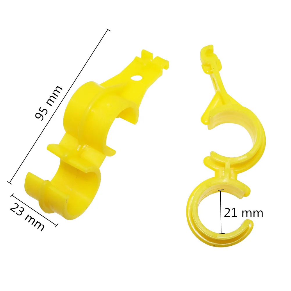 5 Pcs Plastic Poultry Chicken Water Supply Pipes Clips Nipple Drinker Line Hanger Hooks Water Pipe Fixing S-type Hook ID 20mm
