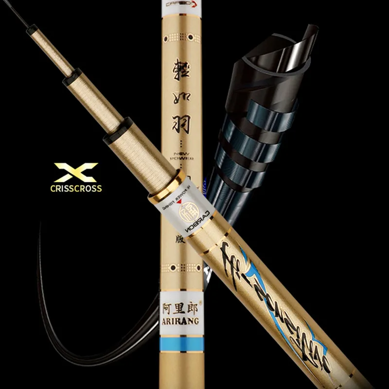 3.6M 4.5M 5.4M 6.3M 7.2M Taiwan Fishing Rod Carbon Fiber Telescopic Wedkarstwo Olta Black Pit 28 Tune Hand Pole Fishing Sticks