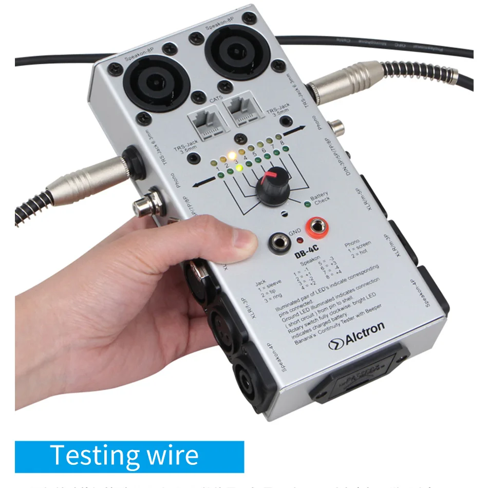 DB-4C Audio On-Off Tester Audio Cable Network Video Sound Engineering Assistant