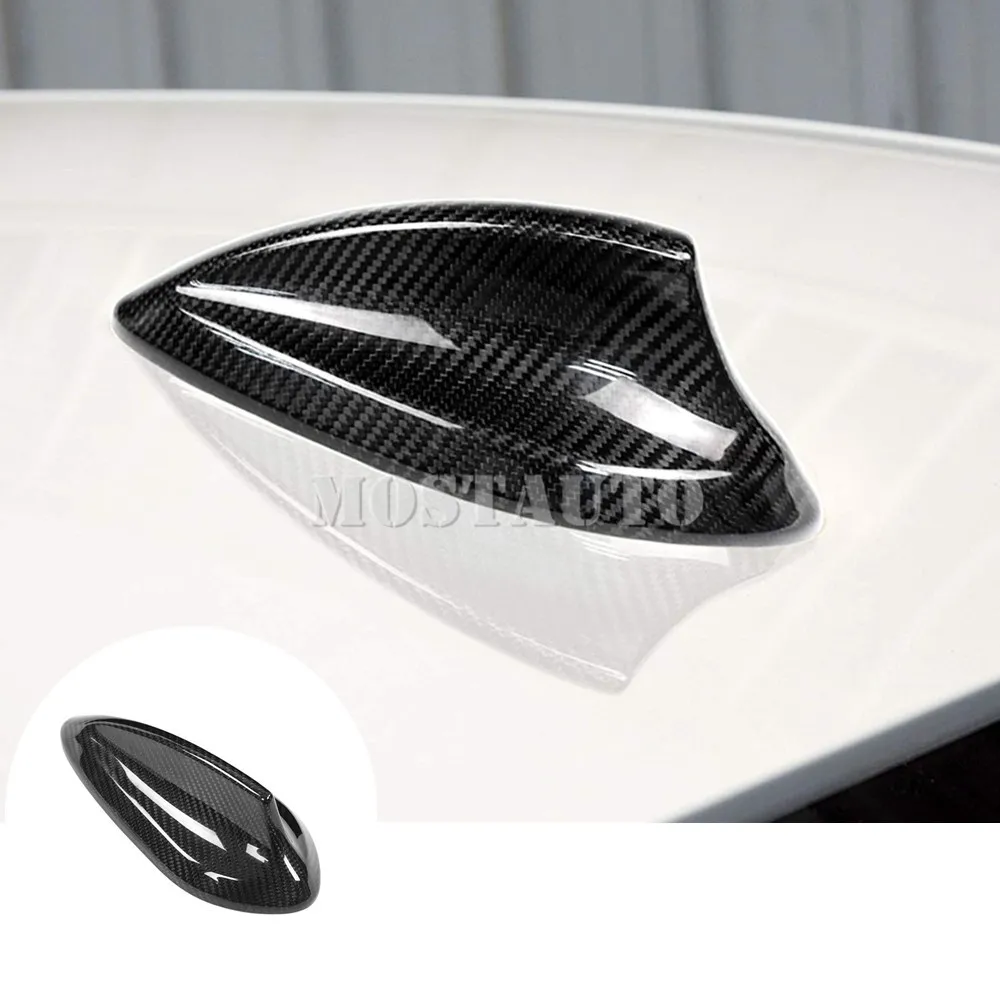 For BMW X3 X4 X5 X6 X7 G01 G02 G05 G06 G07 2019-2021 Real Carbon Fiber Exterior Car Roof Shark Fin Antenna Cover Trim  Black/Red