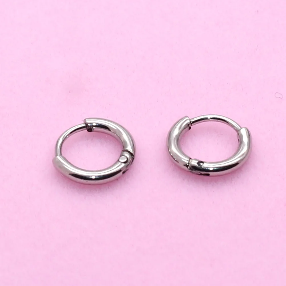 316 Stainless Steel Hoop Earrings Mini 1.6mm round Shape Available in 6MM 14MM 16mm Sizes Classic Brief Style Jewelry Accessory
