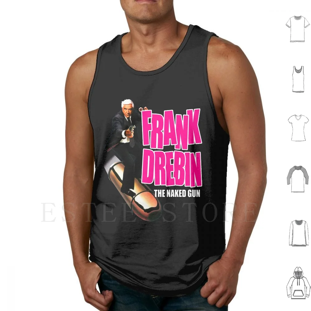 Frank Drebin Camisetas sin mangas Chaleco The Gun Frank Drebin Leslie Nielsen Comedia Película de culto Películas Comic Comics Geek Geeks