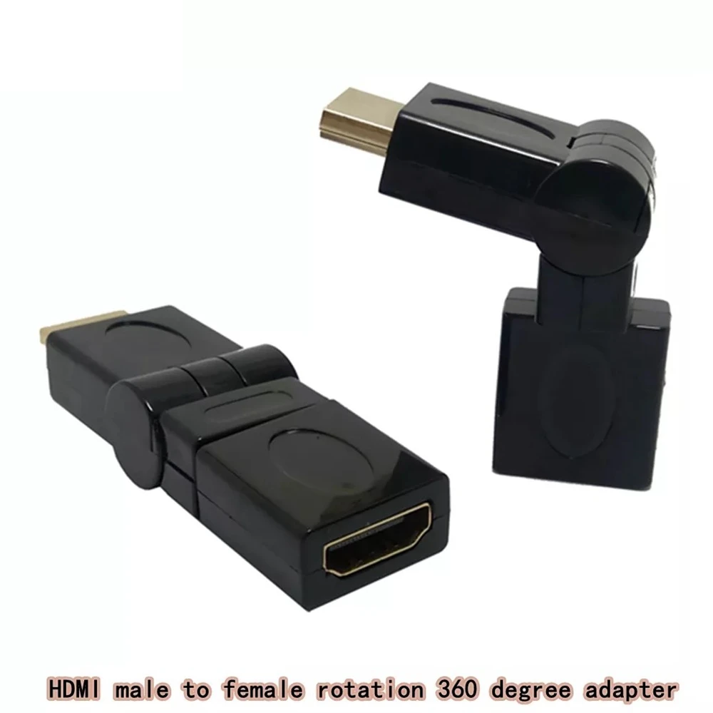 Vàng Überzogene Fieberhaft Ellenbogen HDMI-Kompatibel Männlichen/Weiblichen Adapter 180 ° 360 ° Horizontale Drehung HDMI Verläng