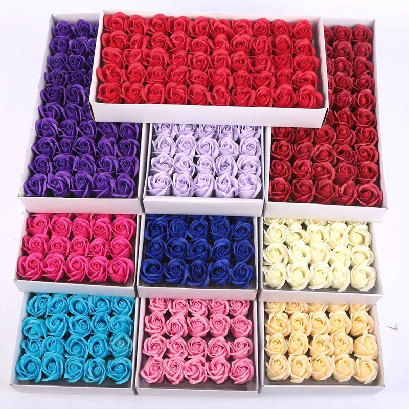 10/20pcs Big Soap artificial flower roses with base nice floral birthday easter mother's day gifts feature decors for home room