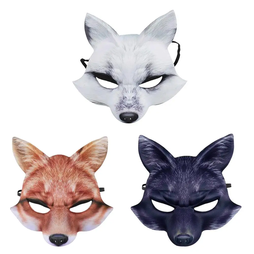 2022 Halloween Cosplay Mask Elegant Masques Carnival mascara Props EVA Half Face Cover Fox Mask Fancy Dress Parties Decoration