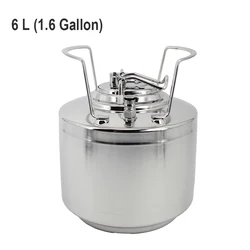 Brand New 6L(1.6 Gallon )Stainless Steel Ball Lock Cornelius (Corny) Keg