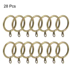 28Pcs 32mm Shower Curtain Rings Metal Drapery Curtain Rings Hanging Hooks Bath Room Tool Curtain Accessories for Curtain Rods