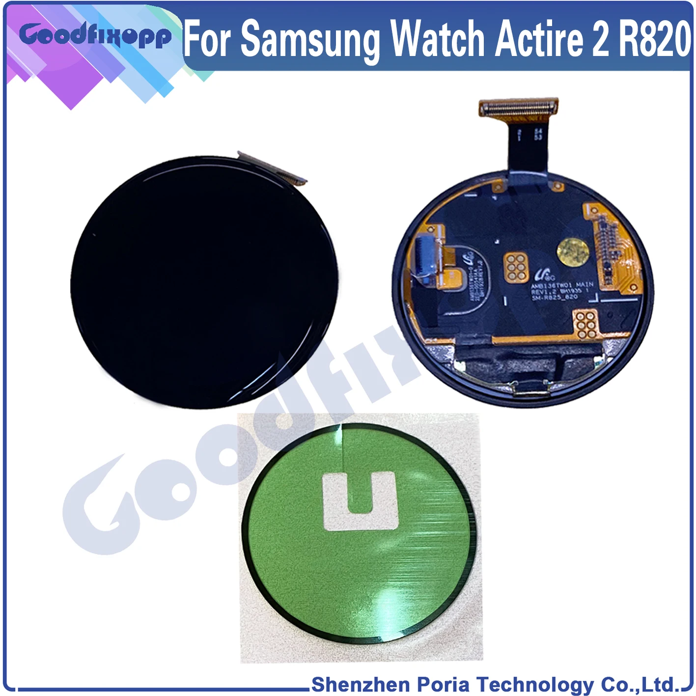 For Samsung Watch Active 2 R820 R825 44MM / Active2 R830 R835 40MM LCD Display Touch Screen Digitizer Assembly Replacement