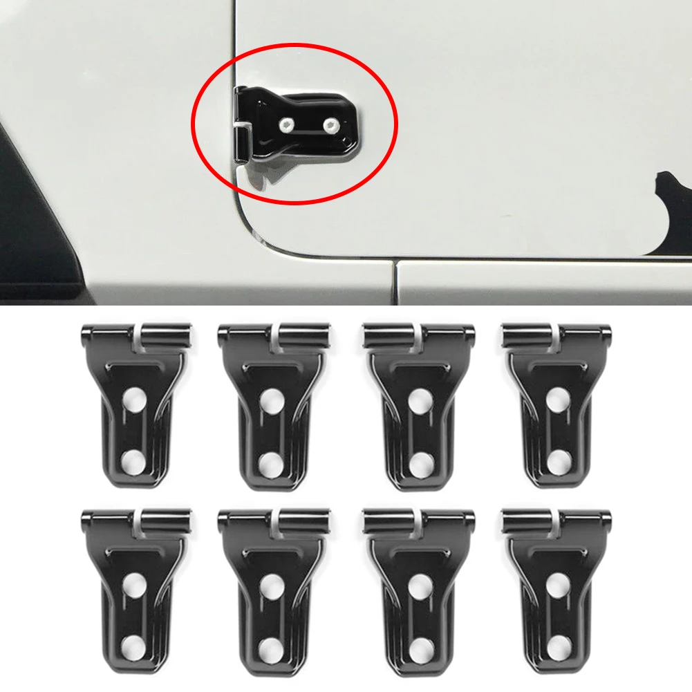 ABS Black Car Door Hinge Covers Exterior Moulding Stylin Trim 8pcs For Jeep Wrangler JL 2/4Door 2018+