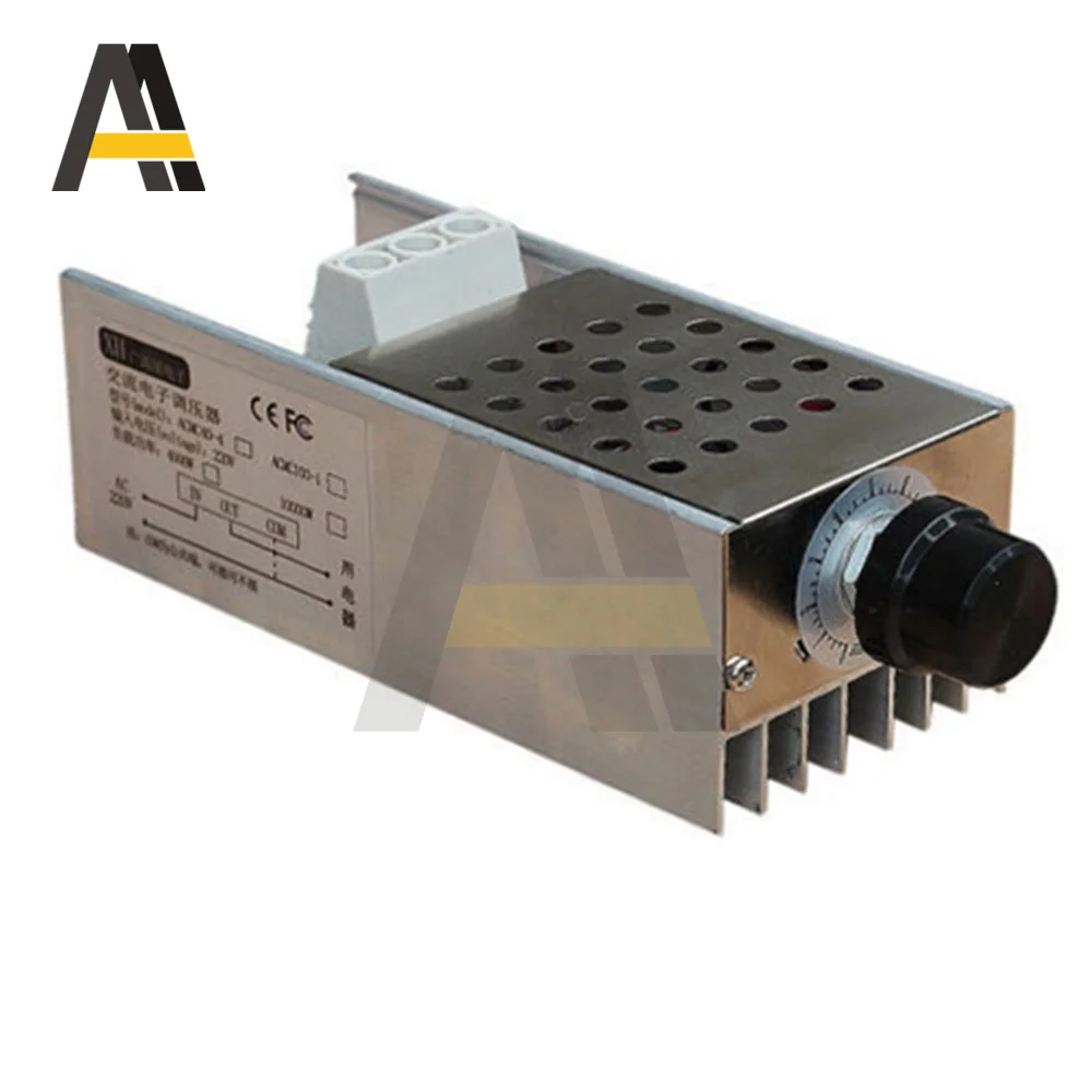 AC220V 10000W High Power Electronic Voltage Regulator Speed Controller SCR BTA10 Digital Display For Dimming Speed Thermostat