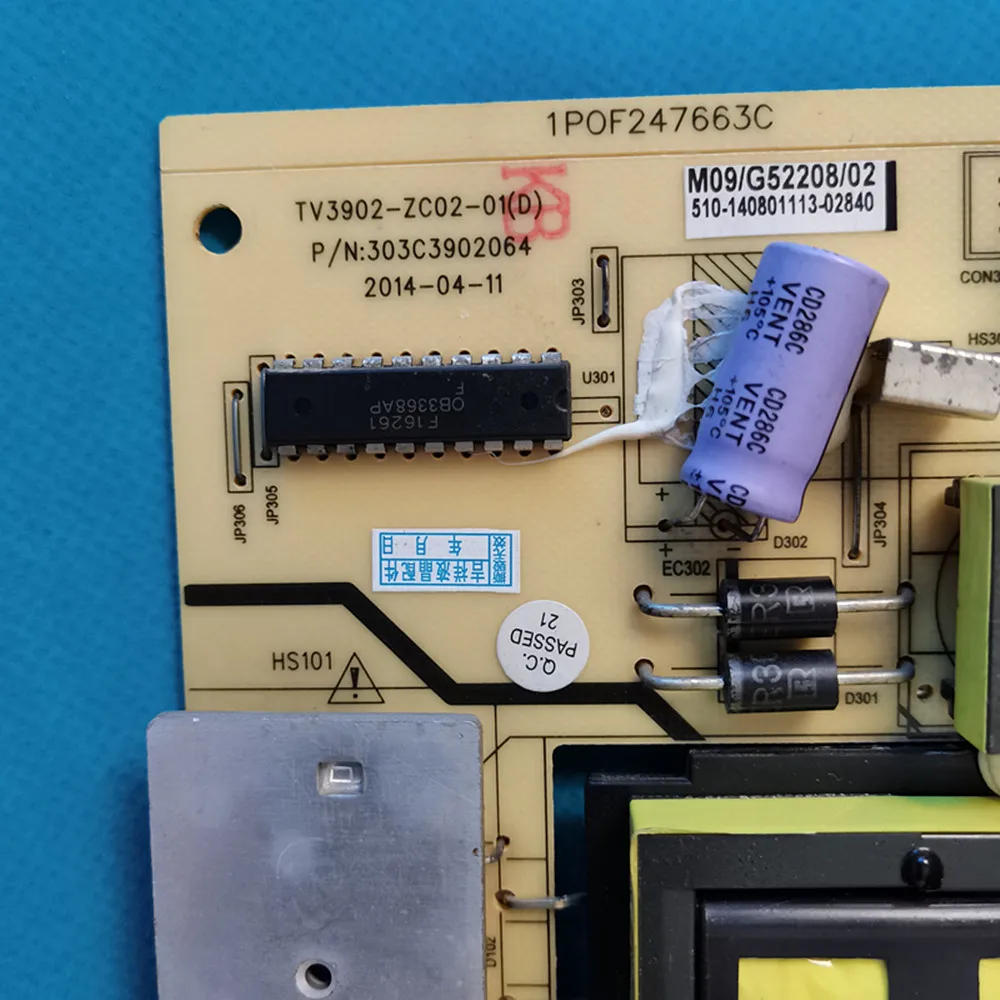 전원 보드 TV3902-ZC02-01 303C3902064 303C3902066 용 LE40A3000 40A5M LE40B3000W 40A5M LE42B310N 40PAL5358/T3 LE42D8810