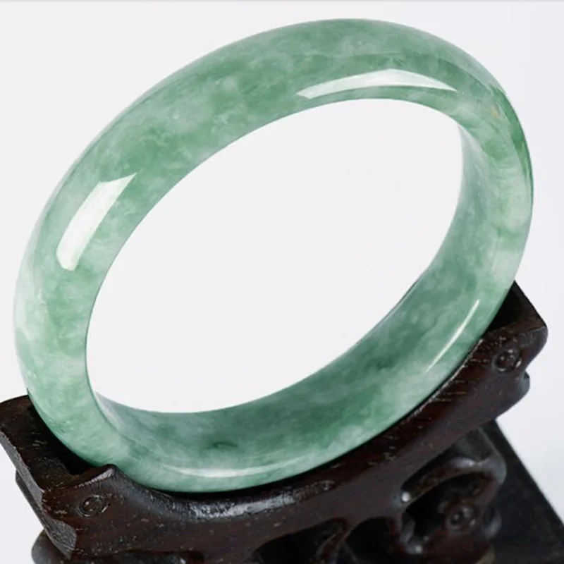 Real Grade A Natural China Jade Bangle Bracelet Charm Jewellery Fashion Accessories Hand-Carved Emerald Bangles Lady  Party Gift