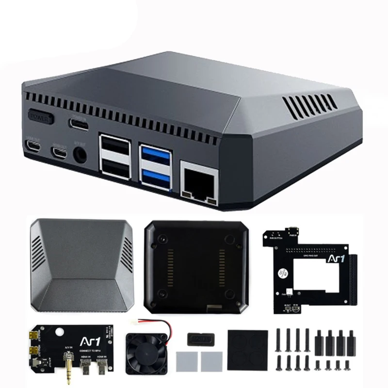 Argon One V2 Raspberry Pi 4 Aluminum Case Safe Power Button with Cooling Fan Temperature Management