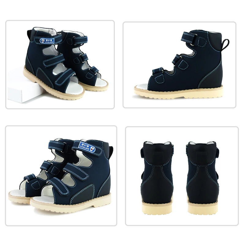 Orinformations Uckland-Sandales pour enfants, chaussures en cuir NuSO k Orth4WD, bleu foncé, pour garçons, nouvelle collection