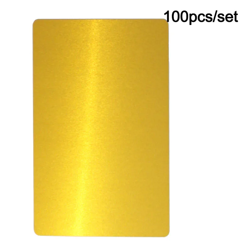 Wholesale 100Pcs 0.2mm Ultra-thin Aluminum Business Card Dog ID Tag Name plate Laser Marking Engraving Business Card Blank Tags