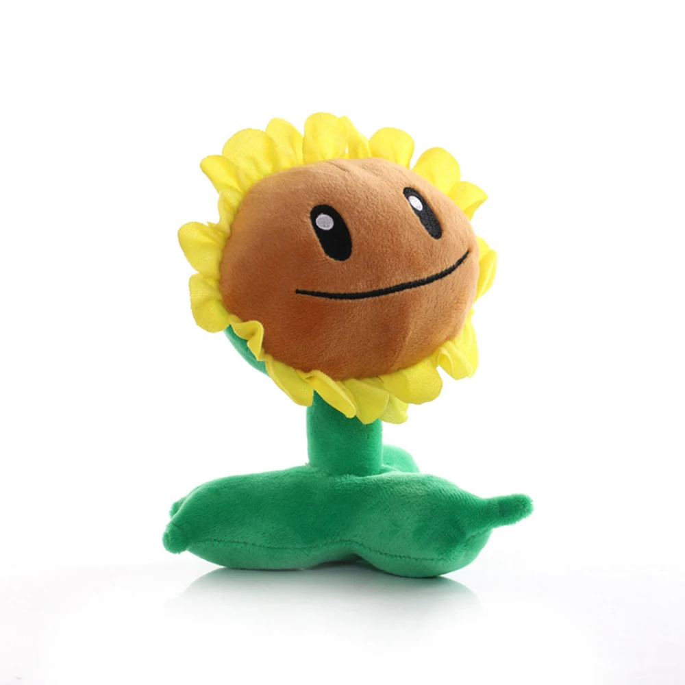 1pc 15-20CM Plants vs. Zombies Cute Plush SunFlower Doll Toy Peashooter Cartoon Anime Figures Stuffed Kid Gift Plushie Wholesale