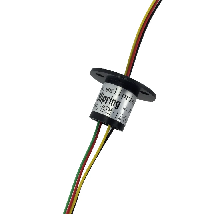 Miniatur Leitfähigen Slip Ring 2-4 Kanal Äußere Durchmesser 12,5mm Sicherheit Überwachung Slip Ring