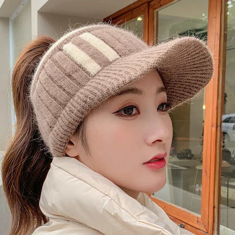 2021 New Winter Hat for Women Empty Top Baseball Caps Fashion Female Autumn Warm Casual Visor Caps Outdoor Bicycle Sports Hats