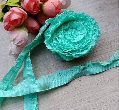 80Meters Quality Elastic Lace Trim Underwear Bra Accessories Diy Sewing Garment Stretchy Lace Fabric Wholesale Price 15mm