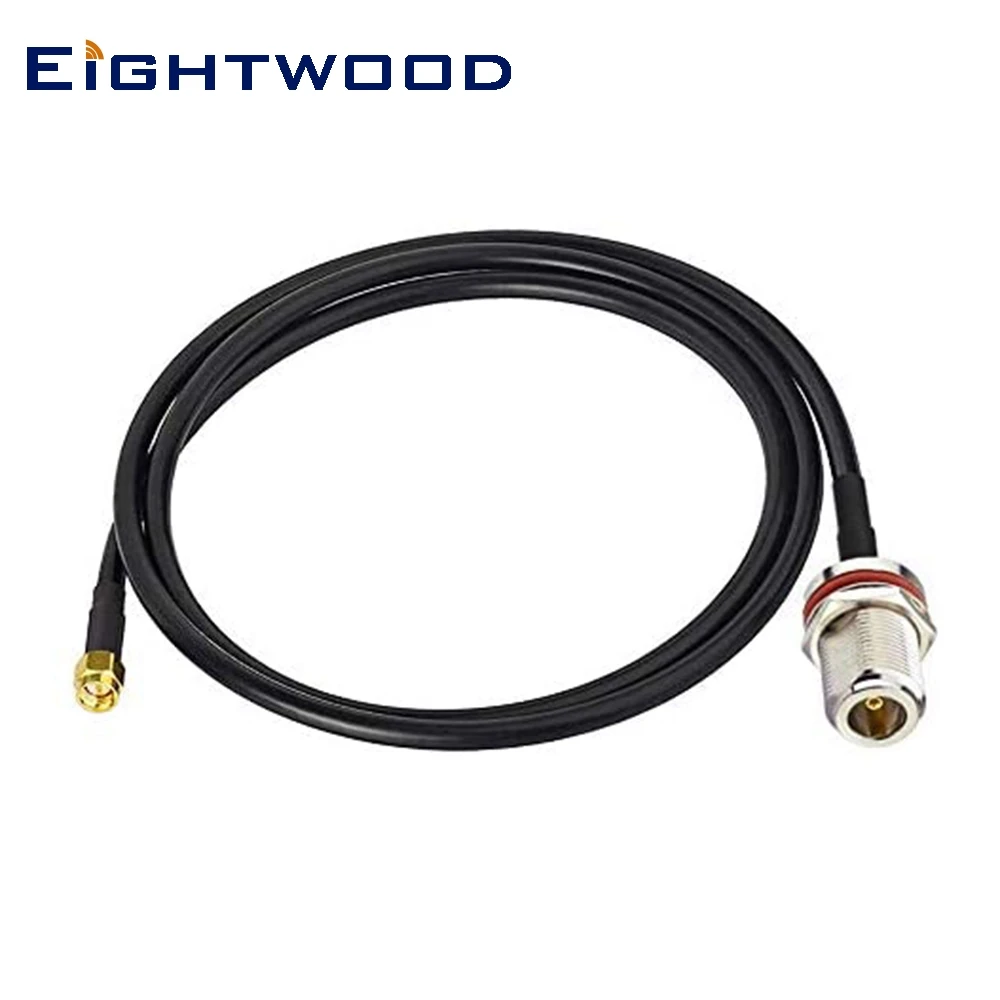 Eightwood Outdoor Lora 868 MHz Antenna Cable N Female to SMA Male Low Loss RG58 for GPS TV UHF Radio Surge M2M Wifi Radar System