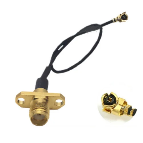 2pcs SMA female 2 holes flange to uFL/u.FL/IPX/IPEX Adapter Cable WIFI/GSM/3G/GPS/4G Module Cable Pigtail Cable 1.13mm