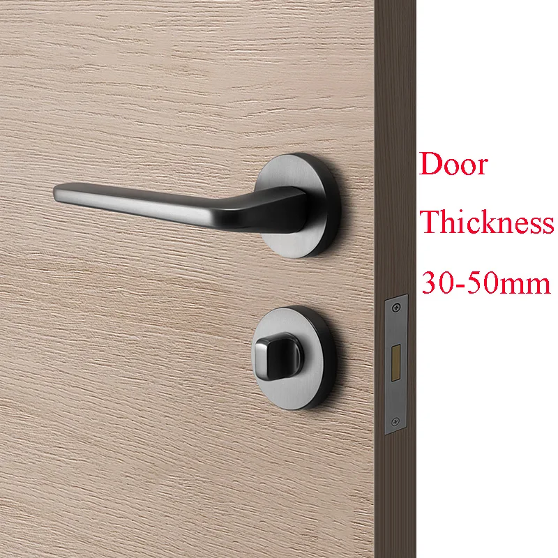 

Indoor Invisible Door Lock Bedroom Bathroom Toilet Nordic Style Home Decoration Anti-Theft Security Wooden Door Zinc Alloy Locks